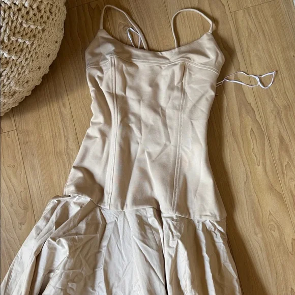 NWT L'Academie by Marianna Laure Maxi Dress in Light Beige